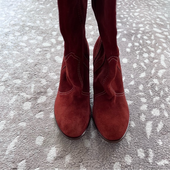 Marc Jacobs 7.5 rust/burnt orange suede slouch boot EUC - Picture 8 of 11